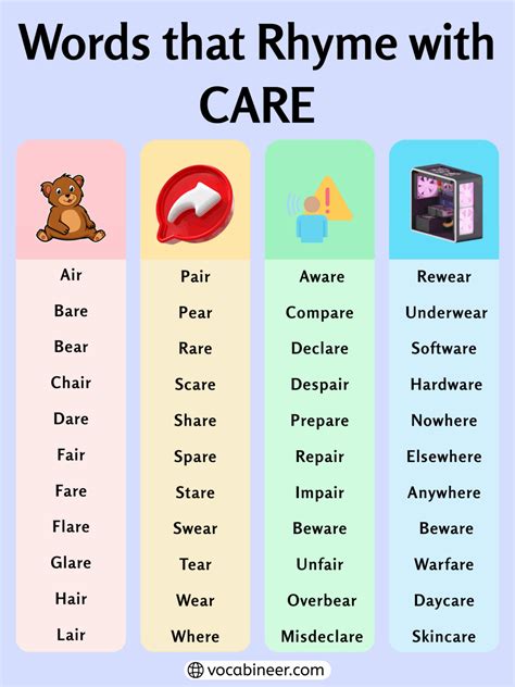 Gentle Words That Rhyme with Care: 563 Poetic Rhymes