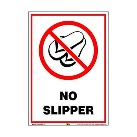Mr. Safe - No Slipper Sign Sunboard A3 (11.7 inch X 16.5 inch) : Amazon ...