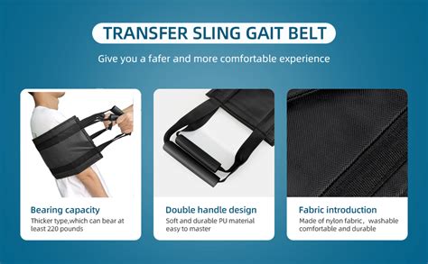 Dhadh Transfer Sling Gait Belt-Patient Lift Aid for Home Moving ...