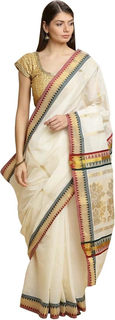 TEXATION Onam Special Women's Kerala Kasavu Cotton Saree With Rich ...