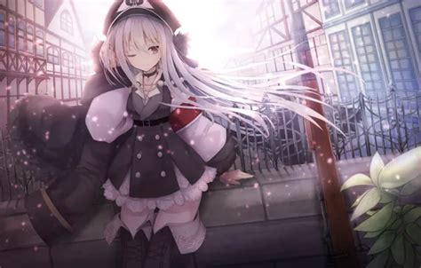 Download wallpaper girl, the city, the fence, building, Girls Frontline ...
