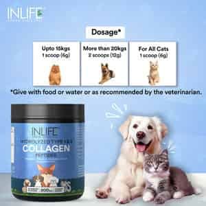Buy INLIFE COLLAGEN FOR DOGS & CATS| HYDROLYZED COLLAGEN POWDER FOR ...