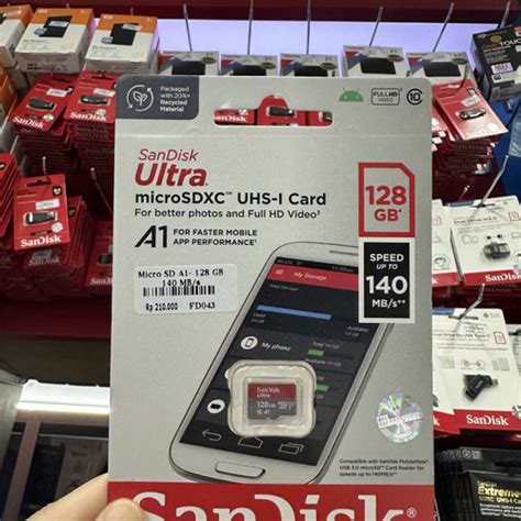 Promo Sandisk Ultra microSDXC UHSI A1 128GB 100mps micro SD UHS I 128 ...