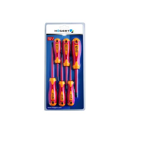Buy Hoegert Technik Insulated Screwdriver Set 6 Pcs 1000V HT1S996 ...