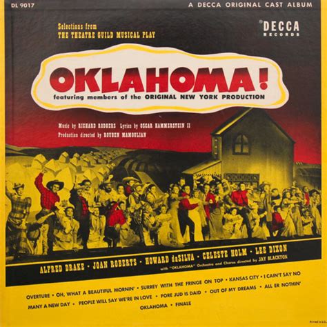 Oklahoma Musical Original Cast Recording at Olga Patrick blog