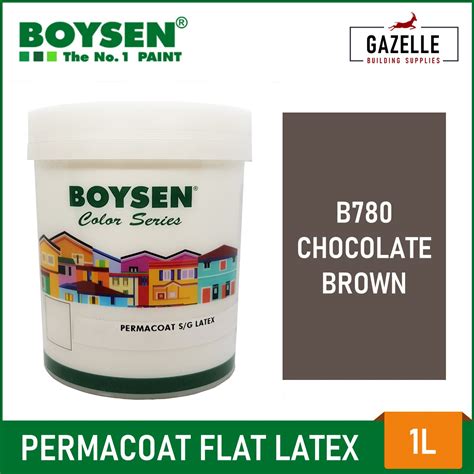 Boysen Color Series Permacoat Flat Latex Chocolate Brown B780 Acrylic ...