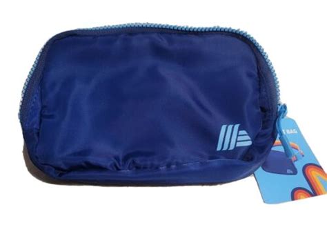 ALDI Gear Belt Bag Navy Blue Striped Zipper Fanny | Ubuy India