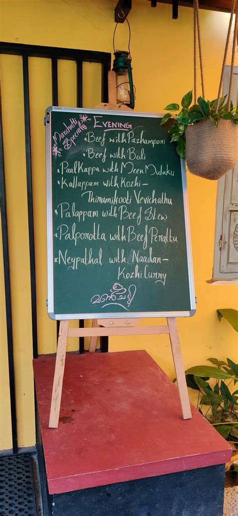 Menu at Manchatti Restaurant, Ernakulam