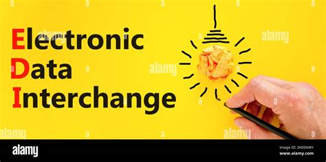 EDI electronic data interchange symbol. Concept words EDI electronic ...