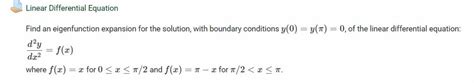Solved Linear Differential Equation Find an eigenfunction | Chegg.com