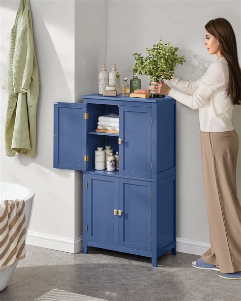 Bathroom Floor Storage Cabinet, Bathroom Storage Unit, Freestanding ...
