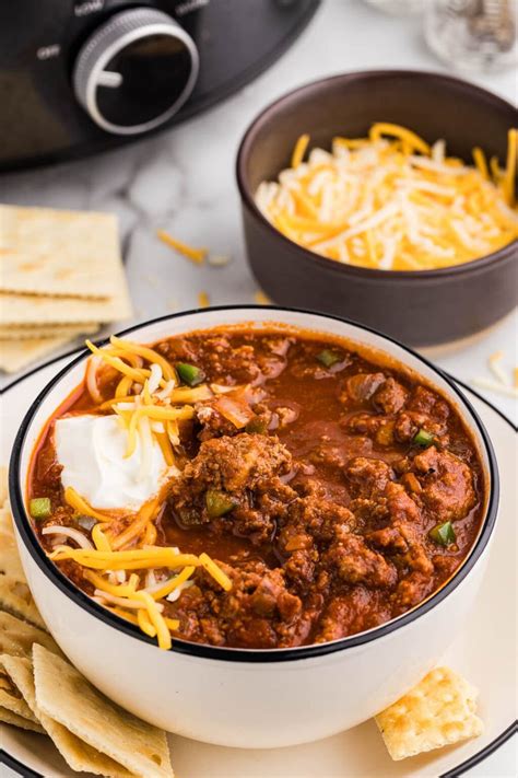 Slow Cooker Chili Recipe (No Beans!) - Slow Cooker Gourmet