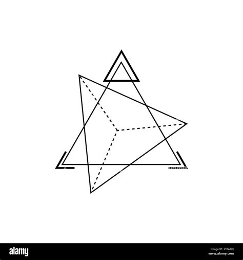 Sacred triangle with mystical symbols for meditation Stock Vector Image ...