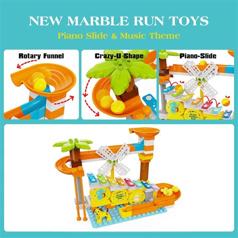 Buy JIXIn 2in1 Marble Run Building Blocks Compatible with Lego DUPLO ...