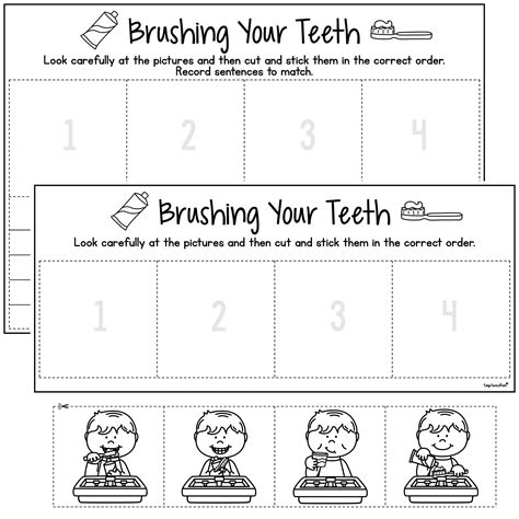 Sequencing Worksheets: Brushing Your Teeth - Top Teacher - Worksheets Library