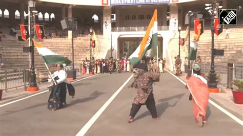 Beating Retreat resumes at Attari-Wagah border after suspension due to ...