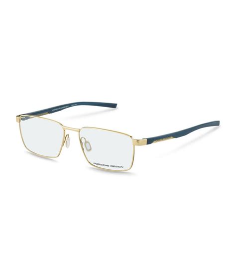 Porsche Design Men's Gold Rectangular Optical Frame