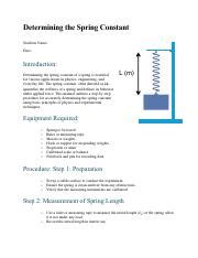Image result for Determining Spring Constant From Projectile Flight
