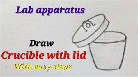 Crucible with lid drawing ,Draw Crucible with lid, Draw Lab apparatus ...