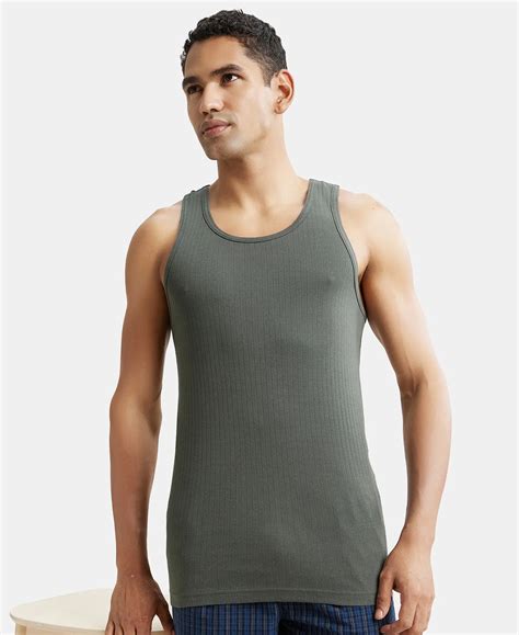 Buy Super Combed Cotton Rib Round Neck with Racerback Gym Vest - Deep ...