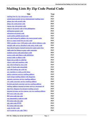 Address List by Zip Code 的图像结果