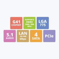 Zebronics G41 D3 - LGA 775 Socket - Motherboard