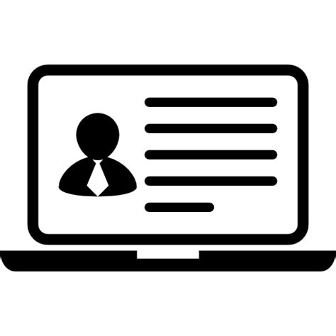 Personal data visualization in a laptop monitor - Free computer icons