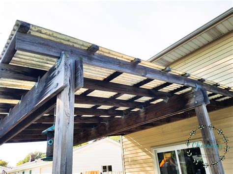 Pergola makeover metal roof final reveal – Artofit