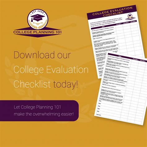 Free College Admissions Checklist | College Planning 101