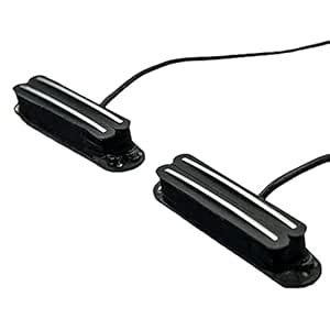 CALANDIS 2Pcs Black Alnico V Hot Rail Pickup For ST Guitar Replacement ...