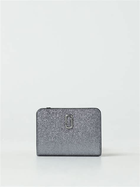 MARC JACOBS: The Galactic J wallet in glitter - Silver | Marc Jacobs ...