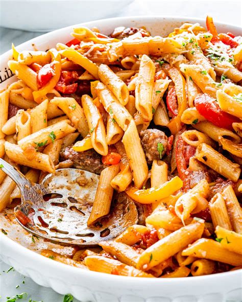 Sausage Pepper Pasta - Jo Cooks