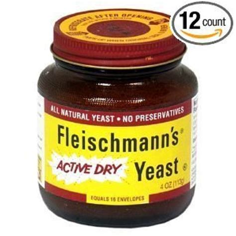 Fleischmanns Dry Active Baking Yeast 12 Case 2 Pound by Fleischmann's ...