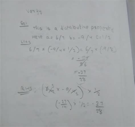 Verify ax(bxc) = (axb) xc for: -9 1 2 6 (a) a ==,b=- 7 4 -, C с ...