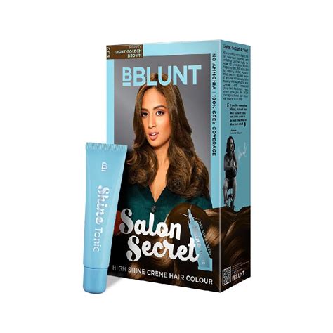 BBLUNT Salon Secret Shine Creme Hair Colour-Honey Light Golden Brown 5. ...