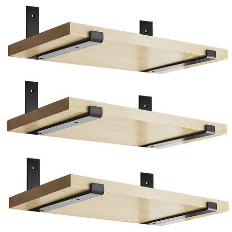 Buy BATODA 12” Shelf Brackets with Lip (Match 11.25" Board) - 6 Pcs J ...