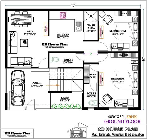 30 By 40 House Plan | Top 4 Free 30x40 House Plan 2bhk 3bhk