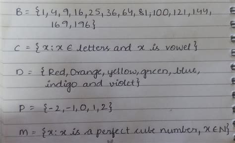 Rule method or Set builder formA = {x x is a letter of the word ...
