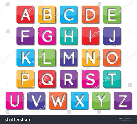 Set Colorful Capital Alphabet Letters Z Stock Vector (Royalty Free) 205171438 | Shutterstock