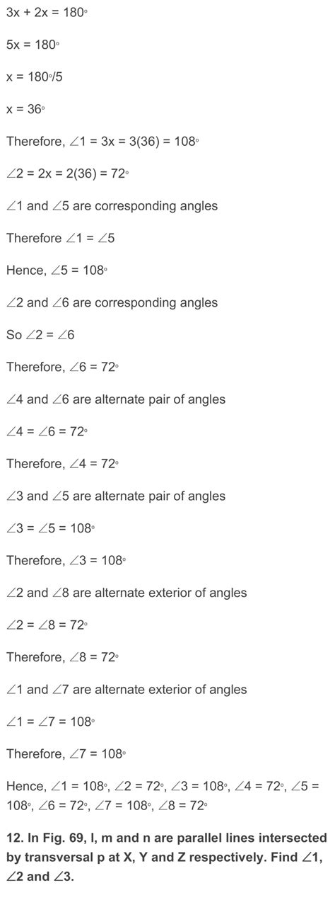 RD Sharma Class 7 Maths Chapter 14 – Lines and Angles Exercise 14.2 ...