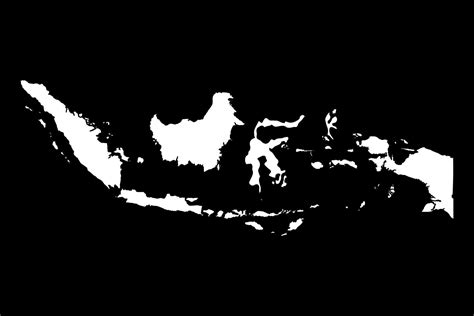 Vector Illustration of the Black Map of Indonesia on White Background 13212013 Vector Art at ...