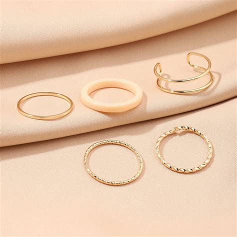 Set Of 5 Dynamo Duos Rings | Salty – Salty Accessories
