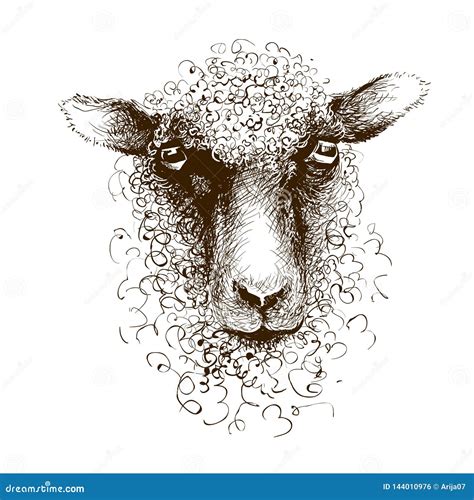 Sheep Head Drawing at Timothy Stump blog