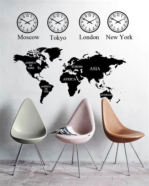 World Map Wall Decal Sticker 的图像结果