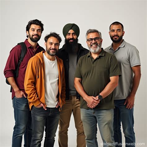 Diverse Group of Men | Stable Diffusion Online