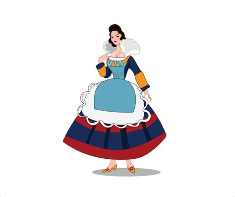 Brittany cultural girl standing vector illustration 17614565 Vector Art at Vecteezy