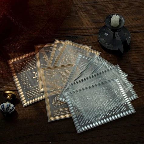 Vintage Gold Stamping Translucent Paper
