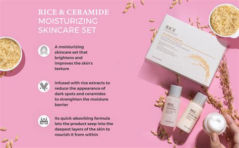 The Face Shop Rice&Ceramide Moisturizing Skincare And Cream Set, 75 Ml ...