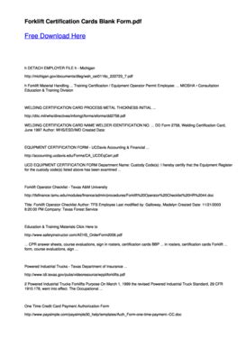 Forklift Certification Card Form - Fill Out, Sign & Share Online ...