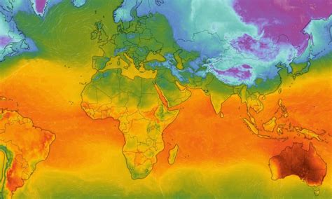 Current Global Temperature Map Of Australia Fires